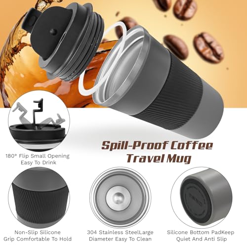 Vacuum Insulated Stainless Steel Travel Coffee Mug