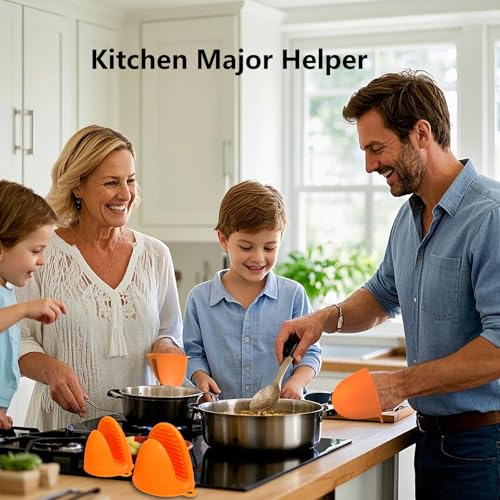 Oven Mitts Silicone Pot Holders Set Heat Resistant for Kitchen (6 Count)
