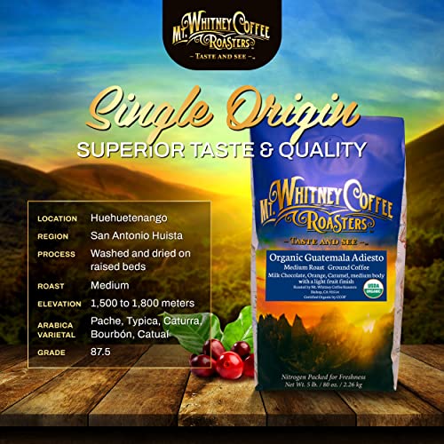 Mt. Whitney Guatemala Adiesto Cooperative Organic Low Acid Coffee (80 Ounce)