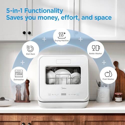 Countertop Dishwasher with 1.32Gal Tank