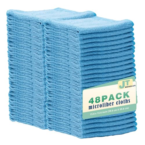 48 Pack 16'x16' Microfiber Household Cleaning Cloths (48 Count)