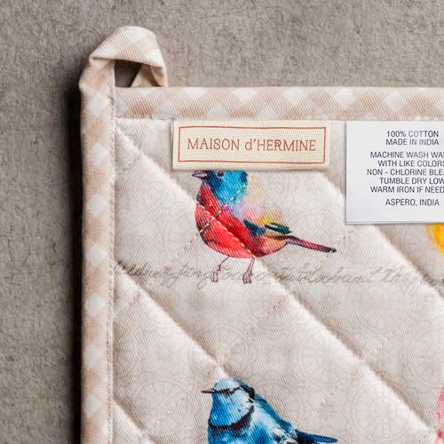 100% Cotton Oven Mitt & Pot Holder Set