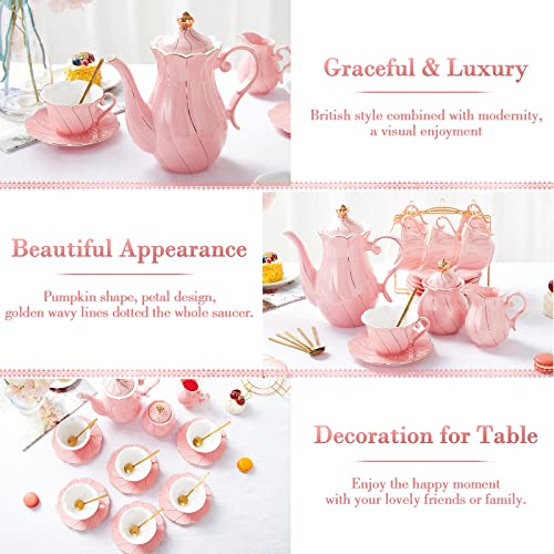 22 pcs Porcelain Tea Set for 6