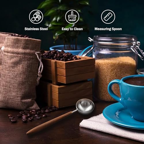 Coffee Spoon Vintage Walnut Wood Handle