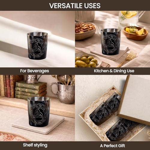 Viking Horn Shot Glasses Set of 4 (4 Count)