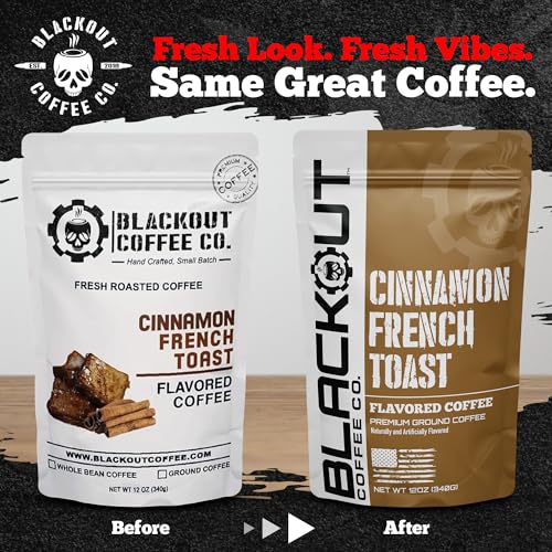 Blackout Coffee Cinnamon French Toast Flavored Ground Coffee (12 Ounce)