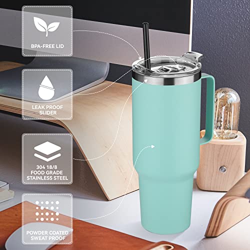 40 oz Stainless Steel Tumbler with Handle (4 Count)