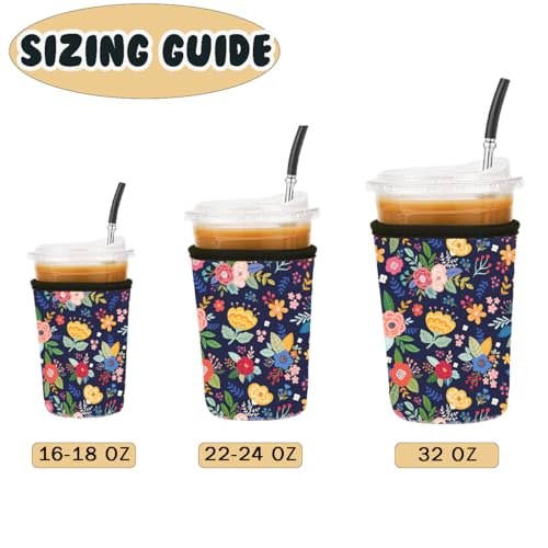 Reusable 3 Pack Iced Coffee Cup Sleeve (3 Count)