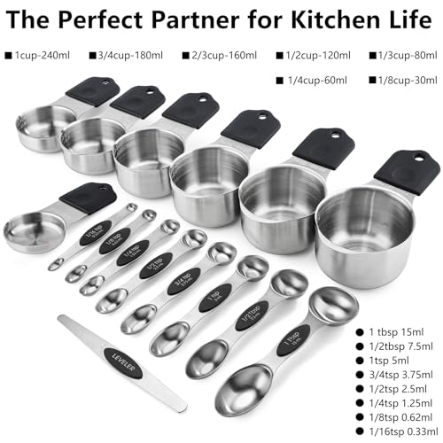 Magnetic Measuring Cups&Spoons Measuring Cup Double Sided Measuring Spoon