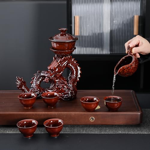 Lazy Kungfu Ceramic Tea Set for 6