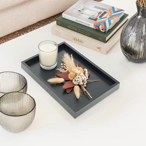 Natural Bamboo Serving Tray Platter 13 x 9 Rectangular