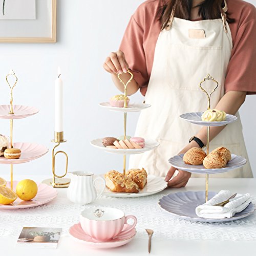 Sweejar 3 Tier Ceramic Cake Stand Wedding