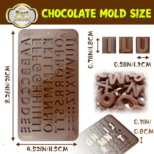 Silicone Letter Mold Chocolate Molds (4 Count)