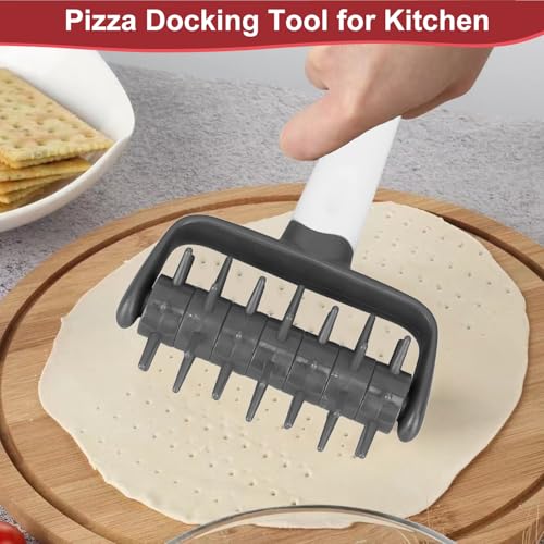 Pizza Dough Docker Roller Plastic Pizza Pin Puncher Dough Hole Maker Docking Tool Pizza Making Accessories for Cookie Pie Pastry Bread