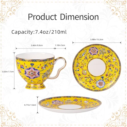 Tea Cup and Saucer (2 Count)