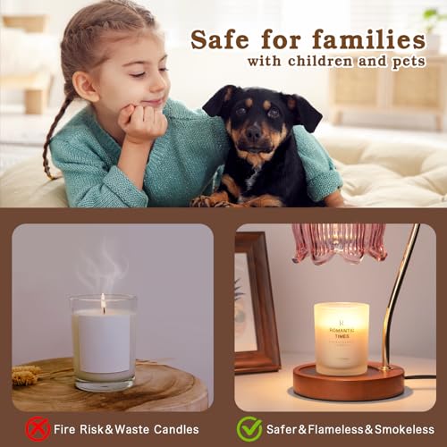 Flower Candle Warmer Lamp with Timer