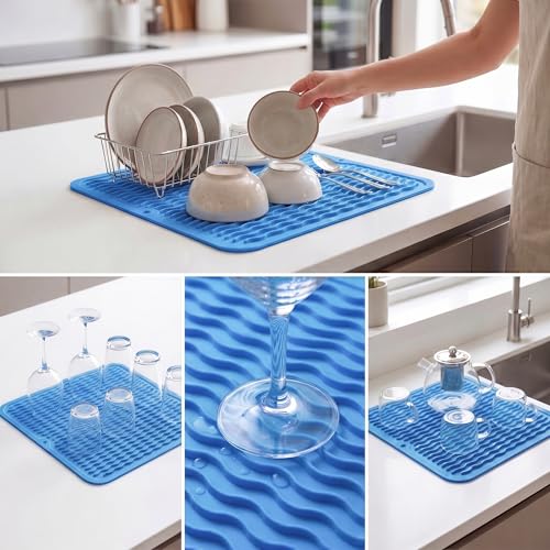 Silicone Dish Drying Mat for Multiple Usage