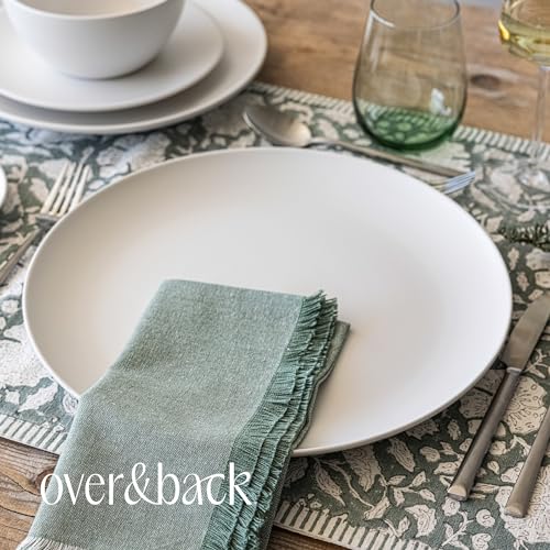 over&back Coupe Stoneware Serving Platter