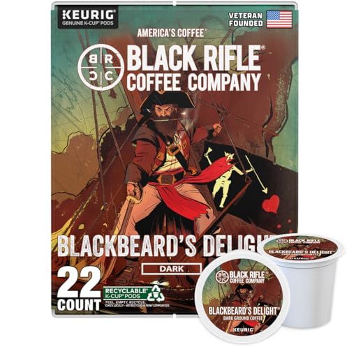 Black Rifle Coffee Dark Roast K Cup Coffee Blackbeard's Delight 22 Count