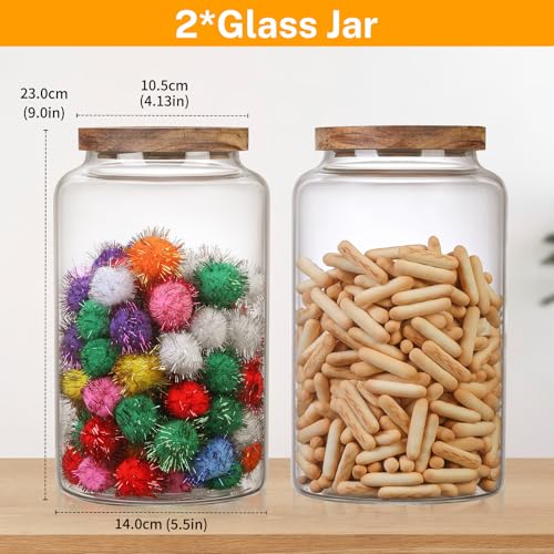 Vacuum Coffee Canister Glass Food Storage Jars With Airtight Lids Borosilicate Glass Coffee Canister Container for Coffee Beans & Grounds Tea Sugar Spices Kitchen