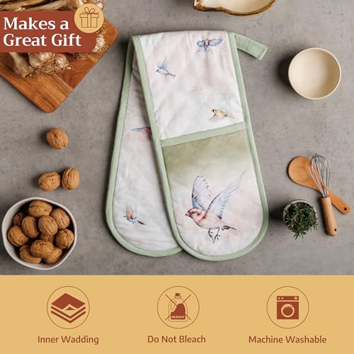 Double Oven Mitts 100% Cotton Double Oven Glove