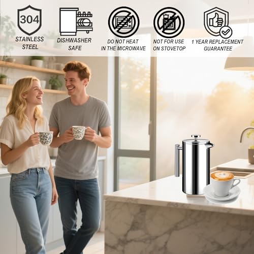 French Press Coffee Maker 34oz