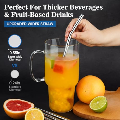 14PCS Stainless Steel Straws Fit for 40oz Stanley Tumbler (14 Count)