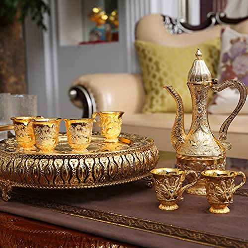 Turkish Tea Coffee Cup and Pot Set Including Teapot