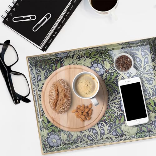 Plastic Serving Tray with Handles for Coffee Table