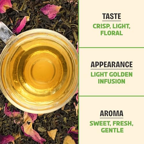 Lychee Rose Green Tea Loose Leaf (3.53 Ounce)