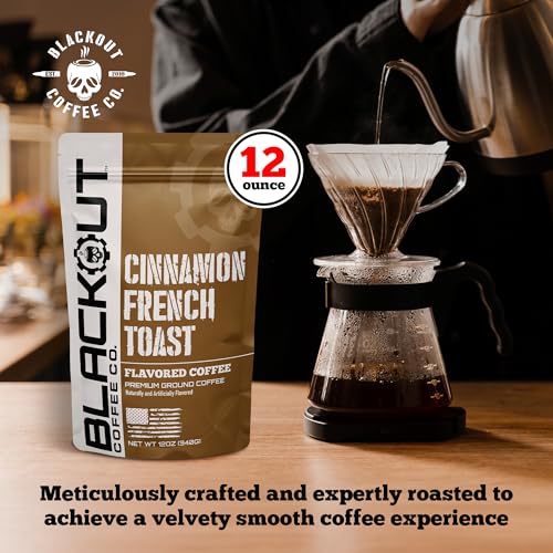 Blackout Coffee Cinnamon French Toast Flavored Ground Coffee (12 Ounce)