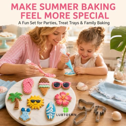 9 Piece Summer Cookie Cutters Set