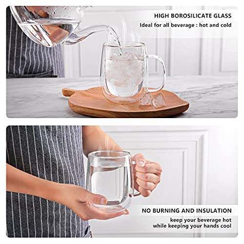 Glass Coffee Mugs 12oz (4 Count)