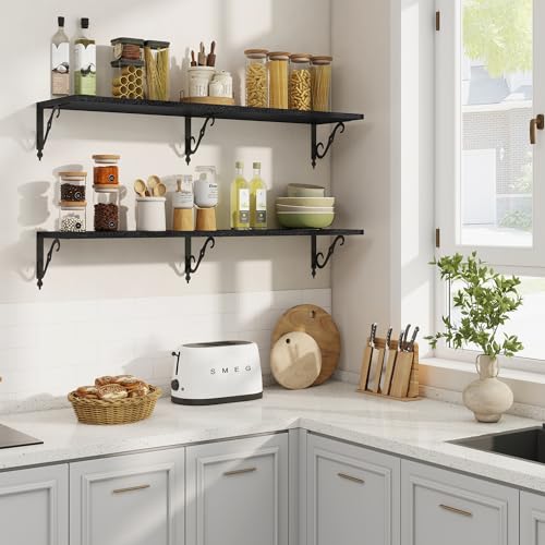 12 Inch Deep Floating Shelves for Wall (2 Count)