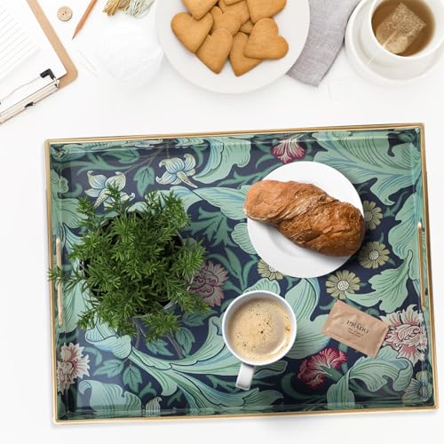Plastic Serving Tray with Handles for Coffee Table