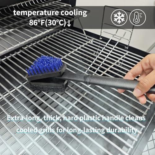 3-in-1 Grill Cleaning Kit, Nylon Grill Brush for Outdoor Grill (3 Count)