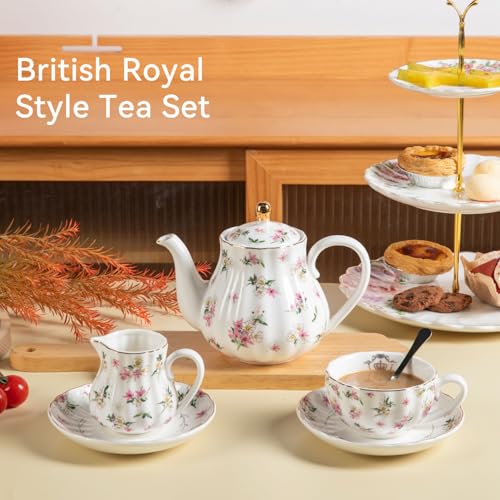 Porcelain Tea Sets British Royal Series (13 Count)