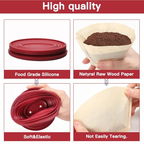 Collapsible Pour Over Coffee Dripper Set (2 Count)
