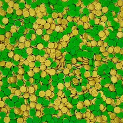 St. Patrick's Day Dark Green & Gold Sequins Edible Sprinkles Pastel Confetti Sequins Sprinkles Decorating Perfect for Cakes (3 Ounce)