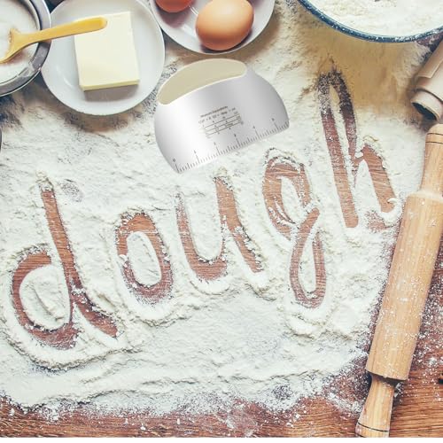 Professional Stainless Steel Dough Cutter and Scraper Combo