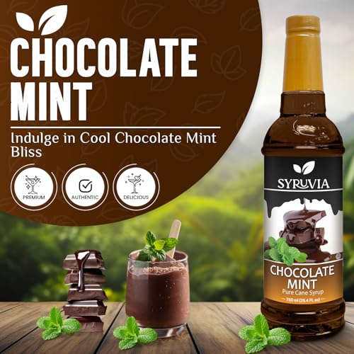 Coffee Syrup Chocolate Mint Flavored Syrup for Drinks (25.4 Fl Oz)