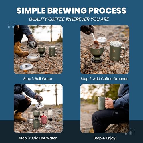 16 oz Pour Over Camp Coffee Maker Set