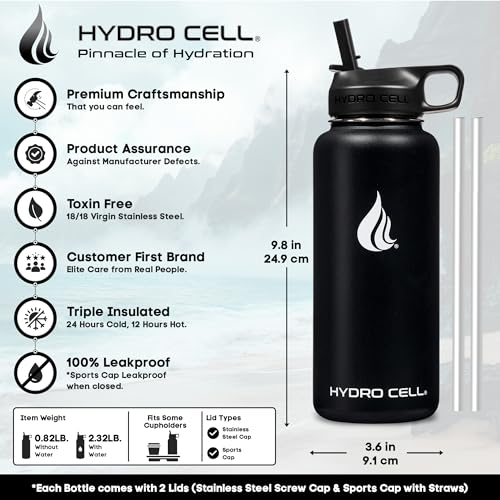 Stainless Steel Insulated Water Bottle with Straw