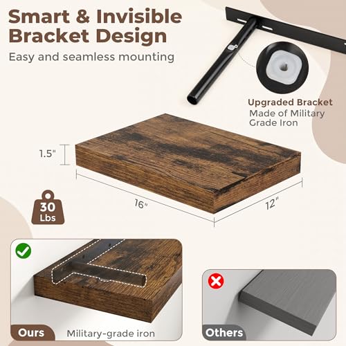 Floating Shelves for Wall (2 Count)