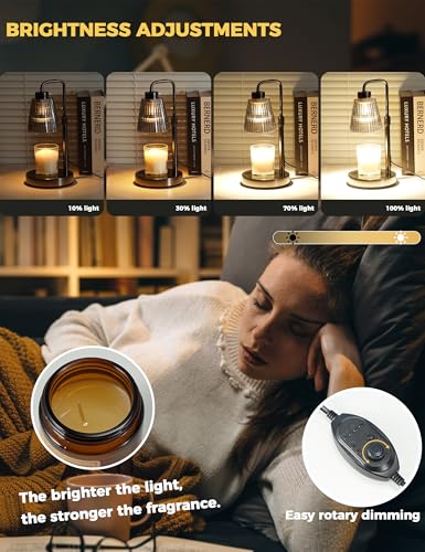 Silver Gray Candle Warmer Lamp with 24h Cycle Timer