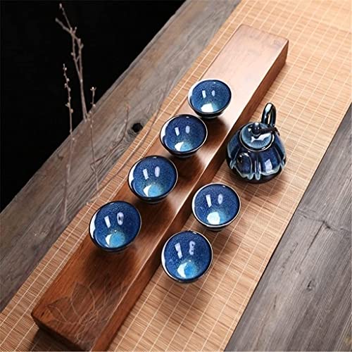 Tea Set 7PCS Set China Tea Set Ceramic Tea Set Chinese Tea Cup Porcelein Tea Cups 1 Teapot + 6 Cups Good Gift