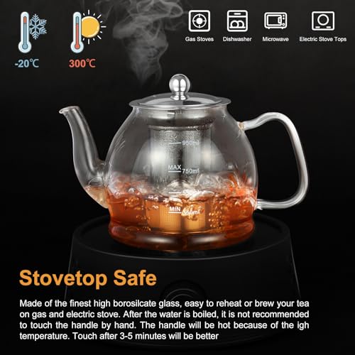 Glass Teapot 33oz