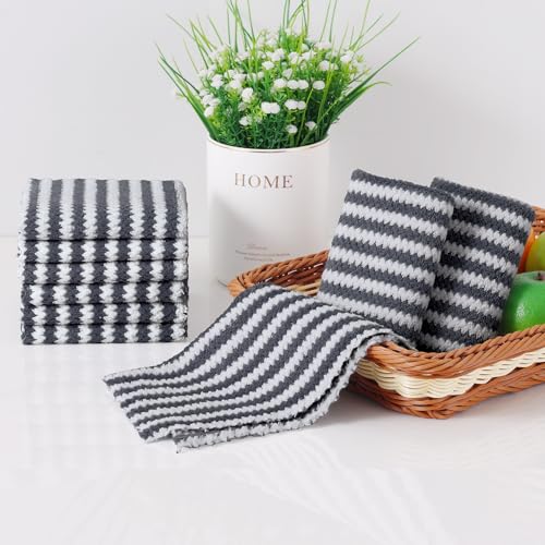 8 Pack Kitchen Towels and Dishcloths Set (8 Count)