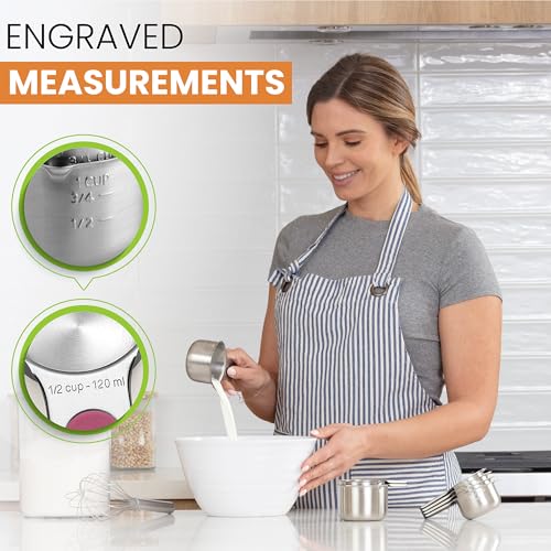 7 Magnetic Stainless Steel Measuring Cups Set (7 Count)