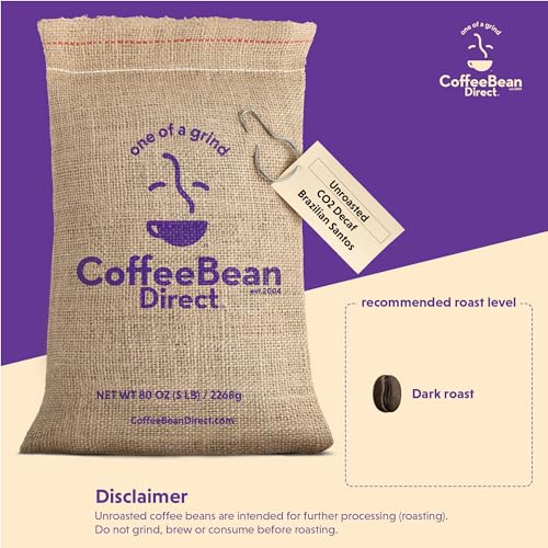 Unroasted CO2 Decaf Brazilian Santos (80 Ounce)